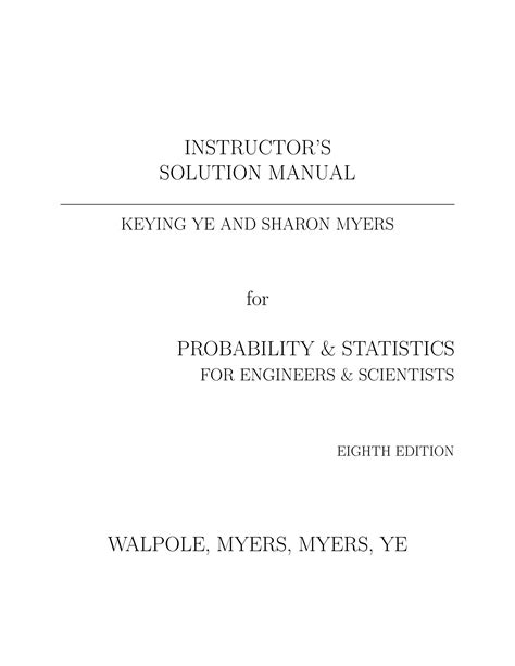 Probability Statistics For Engineers 8th Edition Solution Manual Kindle Editon