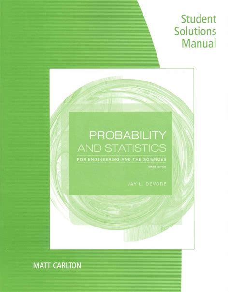 Probability Statistics Jay Devore Solutions PDF