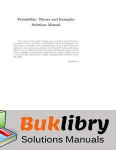 Probability Theory Durrett Solutions Manual Doc