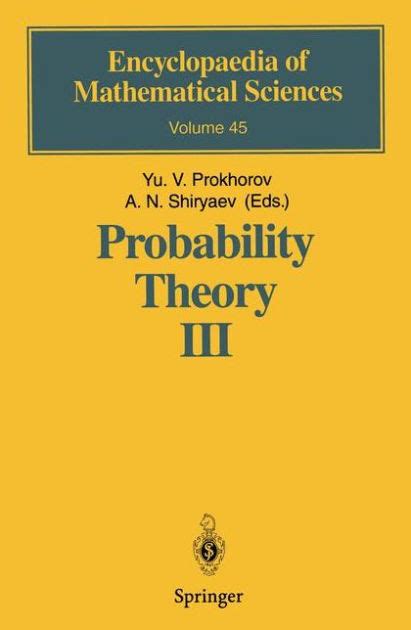 Probability Theory III Stochastic Calculus 1st Edition Reader