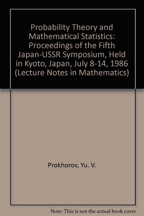 Probability Theory and Mathematical Statistics Proceedings of the Fourth USSR-Japan Symposium, held Doc