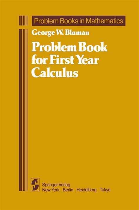 Problem Book for First Year Calculus 1st Edition PDF