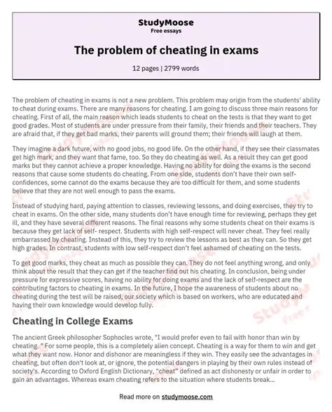 Problem Solution Essay About Cheating PDF