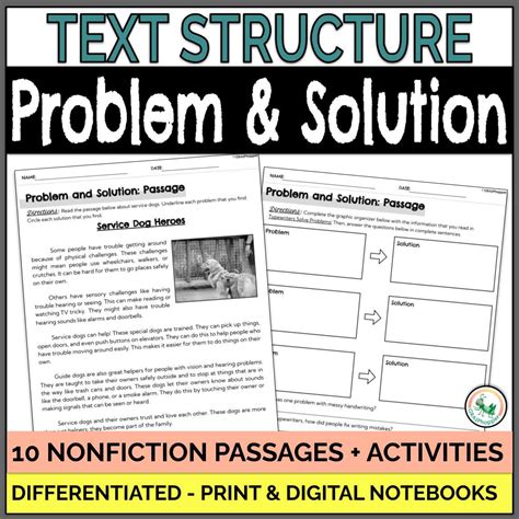 Problem Solution Passages 4th Grade Reader