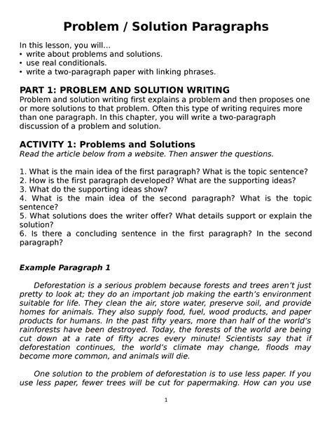 Problem Solution Sample Opening Paragraph Topic Vms Epub