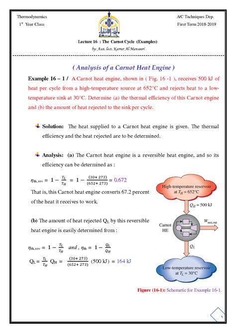 Problems And Solution Of Carnot Cycle Reader