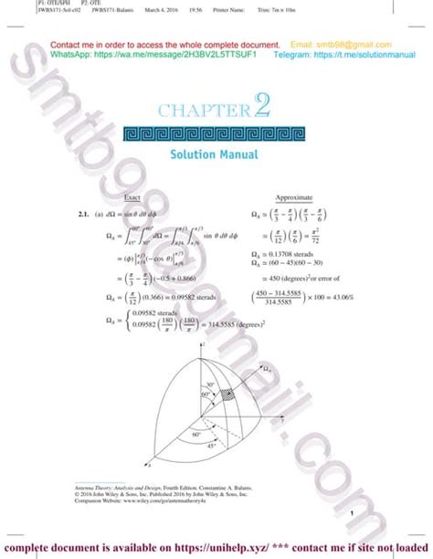 Problems Solutions Antenna Theory Balanis Doc