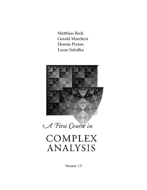 Problems and Solutions for Complex Analysis 1st Edition Doc