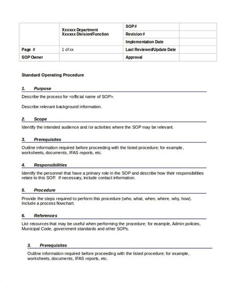 Procedure Documentation Template