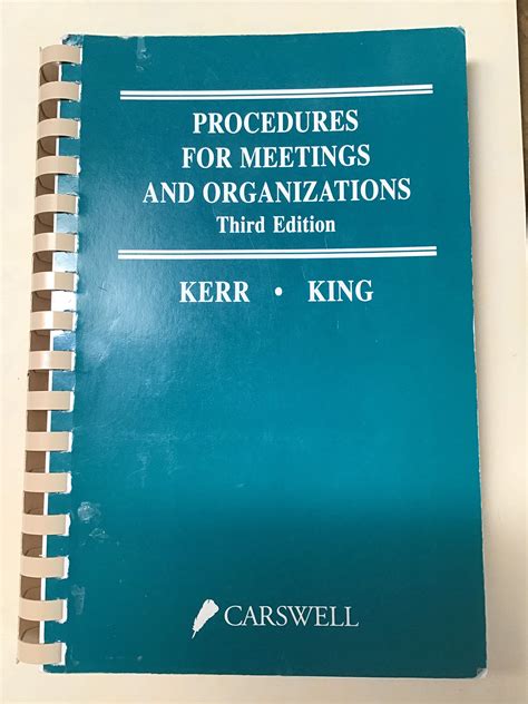 Procedures For Meetings And Organizations Ebook Reader