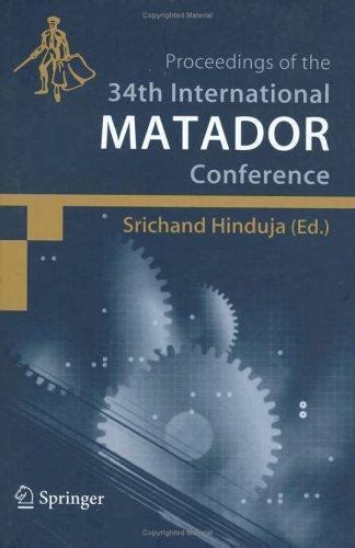 Proceedings of the 34th International MATADOR Conference Formerly The International Machine Tool De Doc