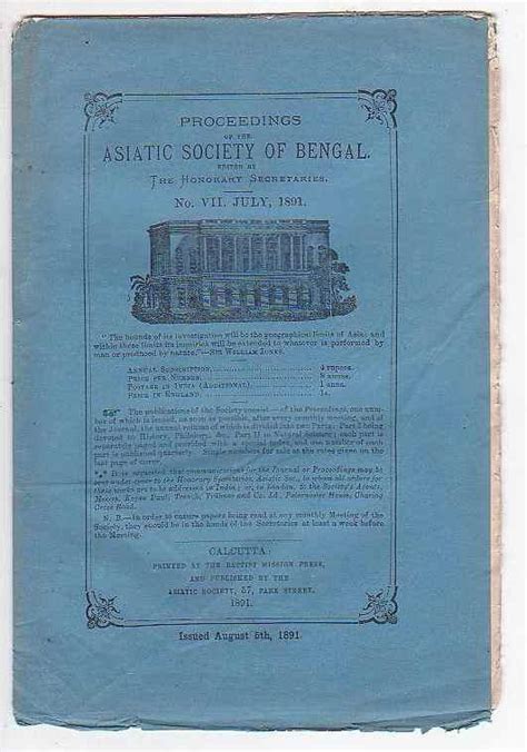 Proceedings of the Asiatic Society of Bengal... Epub