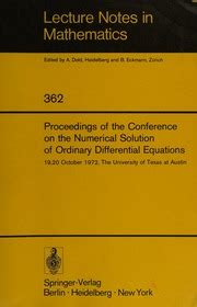 Proceedings of the Conference on the Numerical Solution of Ordinary Differential Equations 19 Epub