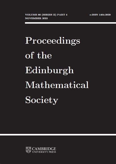 Proceedings of the Edinburgh Mathematical Society Doc