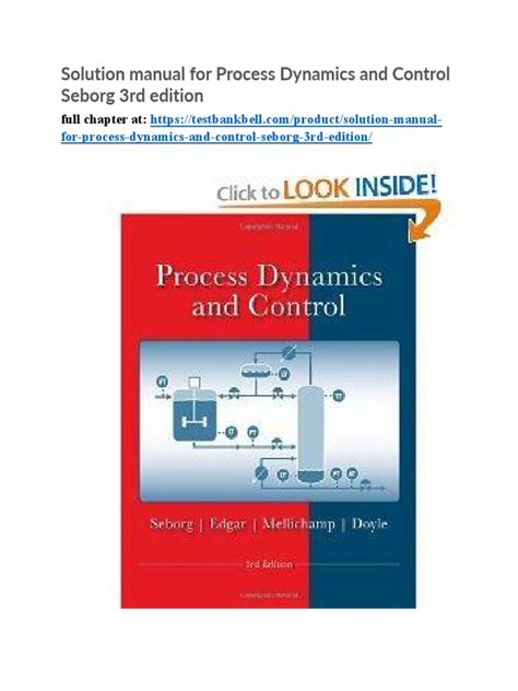 Process Dynamics And Control 3rd Edition Solution Manual Seborg Kindle Editon