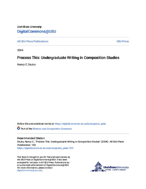 Process This: Undergraduate Writing in Composition Studies Kindle Editon