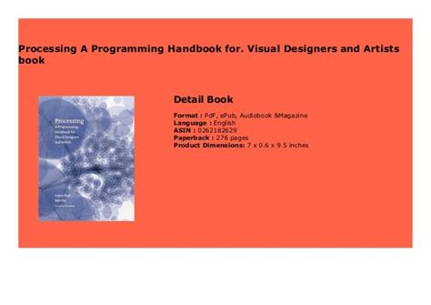 Processing A Programming Handbook for Visual Designers and Artists Kindle Editon