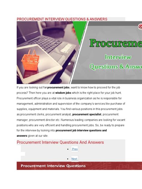 Procurement Interview Questions And Answers Epub