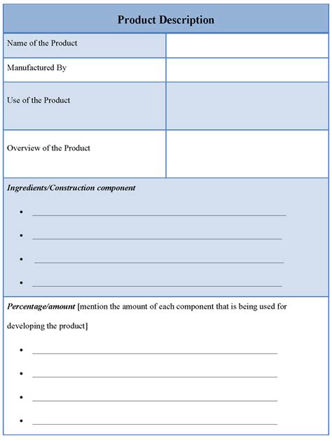 Product Description Template