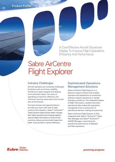 Product Profile Sabre Airline Solutions Reader