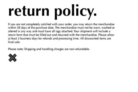 Product Return Policy Template