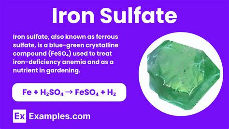 Production of iron sulfate: