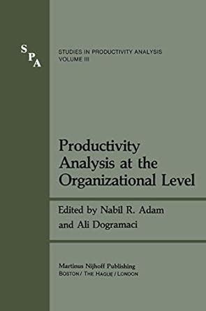 Productivity Analysis at the Organizational Level Epub