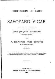 Profession of Faith of a Savoyard Vicar Epub