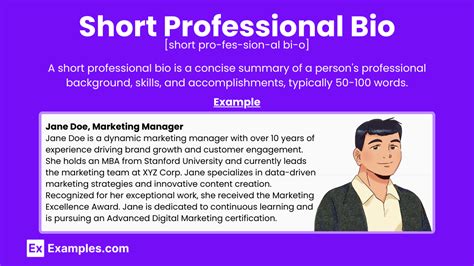 Professional Bio Template Examples