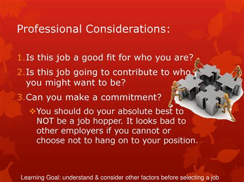 Professional Considerations: