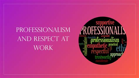 Professionalism and Respect