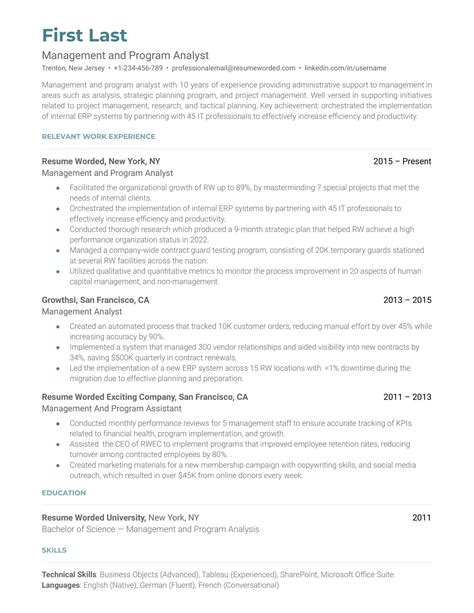 Program Analyst Resume: 10,000+ Keywords to Optimize Your Application