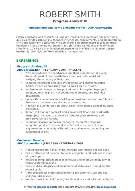 Program Analyst Resume: A Comprehensive Guide to Crafting a Standout Application