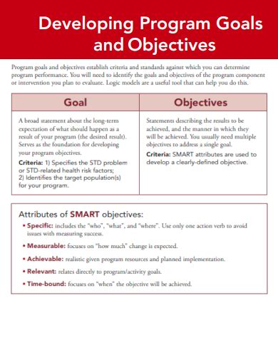 Program Goals and Objectives