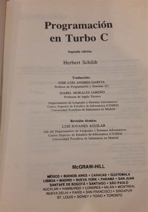 Programacion En Turbo C 2 Ed Spanish Edition Reader