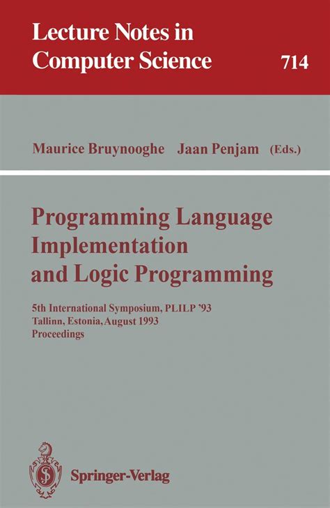 Programming Language Implementation and Logic Programming International Workshop PLILP 90 Kindle Editon