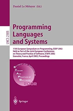 Programming Languages and Systems 11th European Symposium on Programming Doc