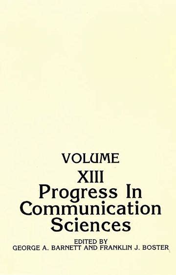 Progress in Communication Sciences PDF