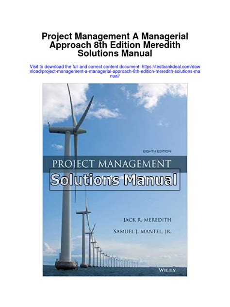 Project Management Managerial Approach 8th Edition Solutions PDF