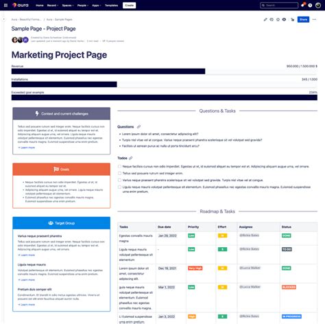 Project Plan Template Confluence