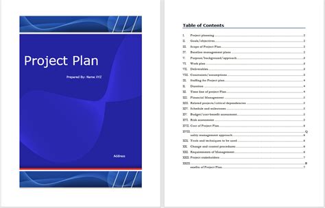 Project Plan Template Doc