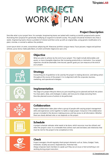 Project Work Plan Template