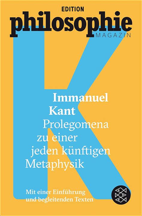 Prolegomena zu einer jeden kÃ¼nftigen Metaphysik German Edition PDF