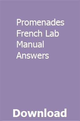 Promenades French Workbook Answers PDF