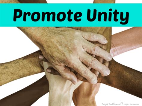 Promote Unity: