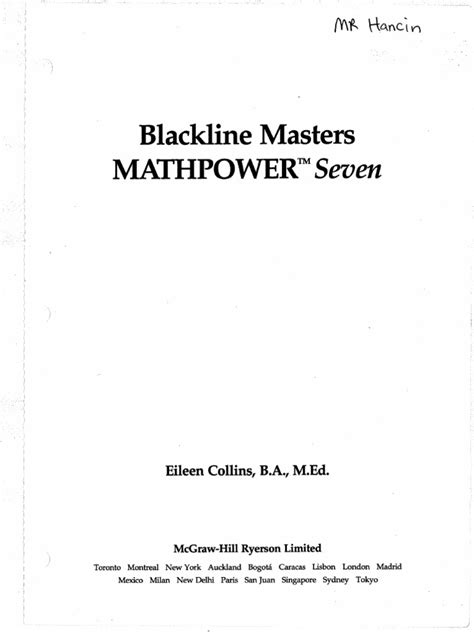 Promotion Portfolio Blackline Masters Answers Grade 7 Epub