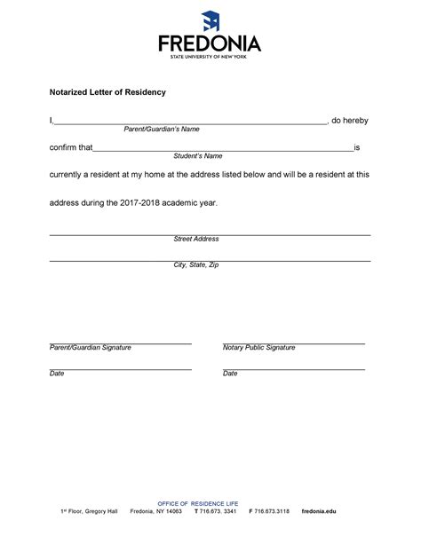 Proof of residency: