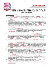 Properties Of Matter Answer Key Kindle Editon