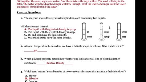 Properties Of Matter Test Review Answer Key Kindle Editon