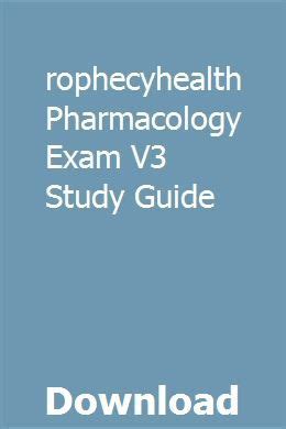 Prophecyhealth Pharmacology Exam V3 Study Guide Ebook Reader